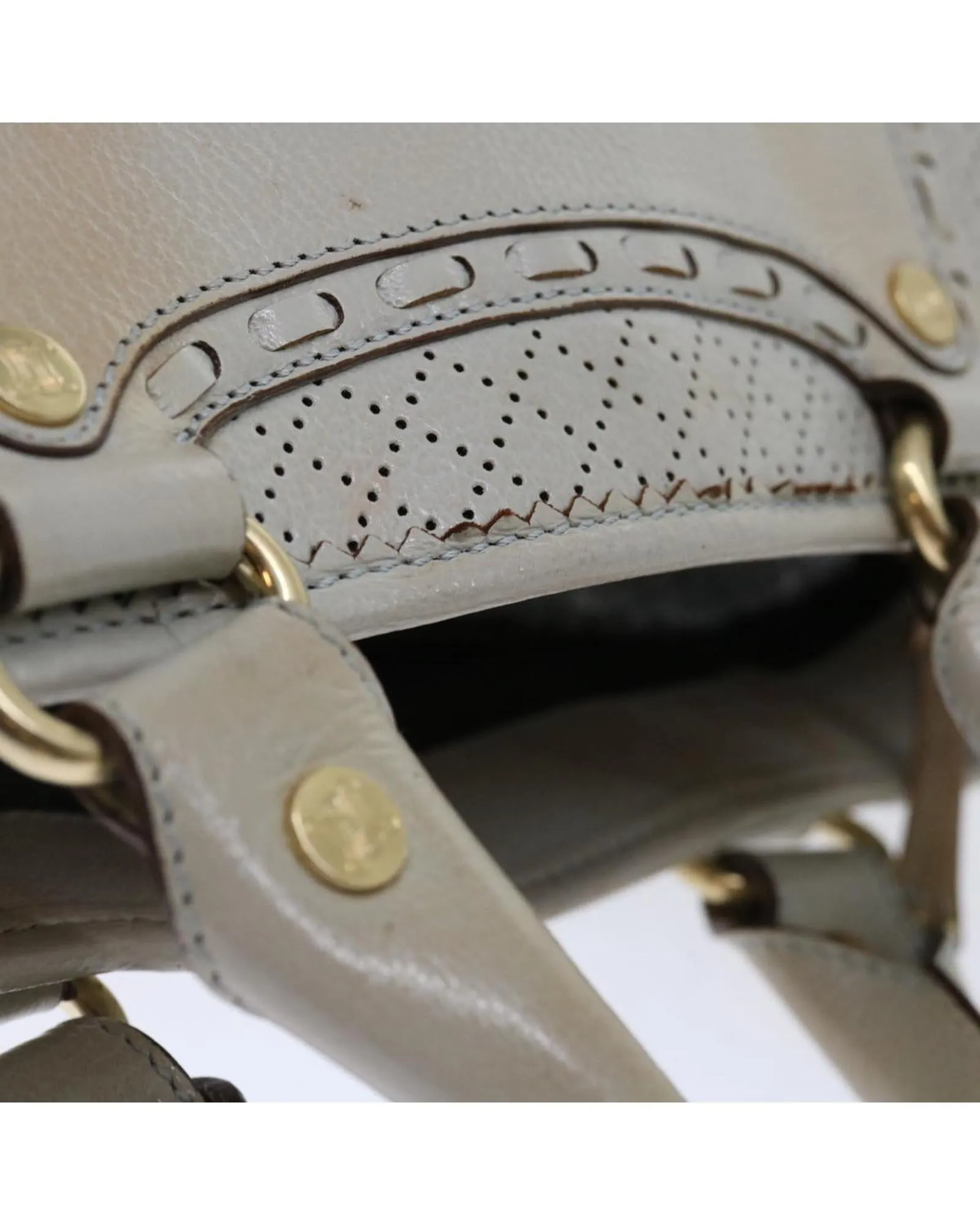 Gray Leather Hand Bag by Celine - Authentic