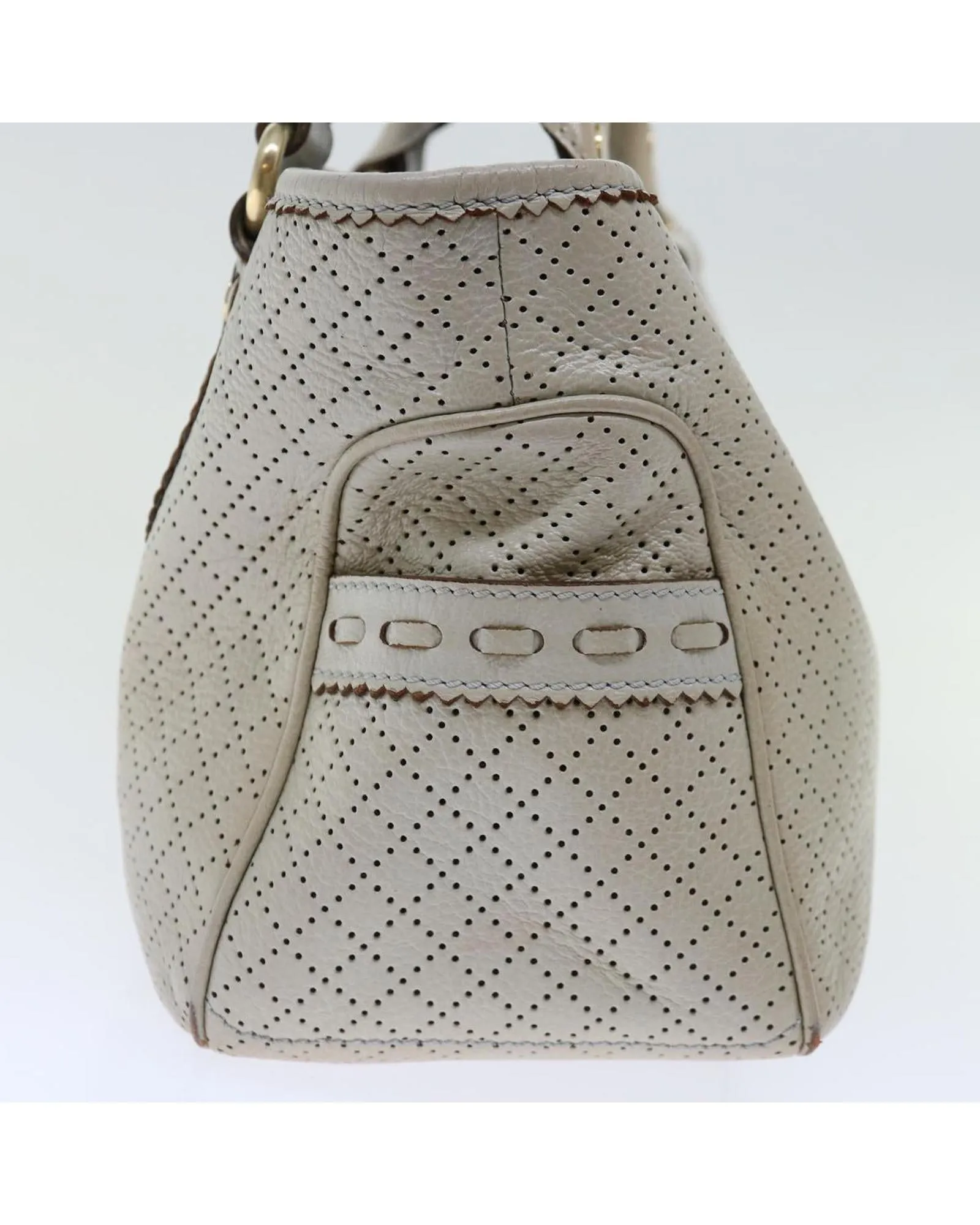 Gray Leather Hand Bag by Celine - Authentic