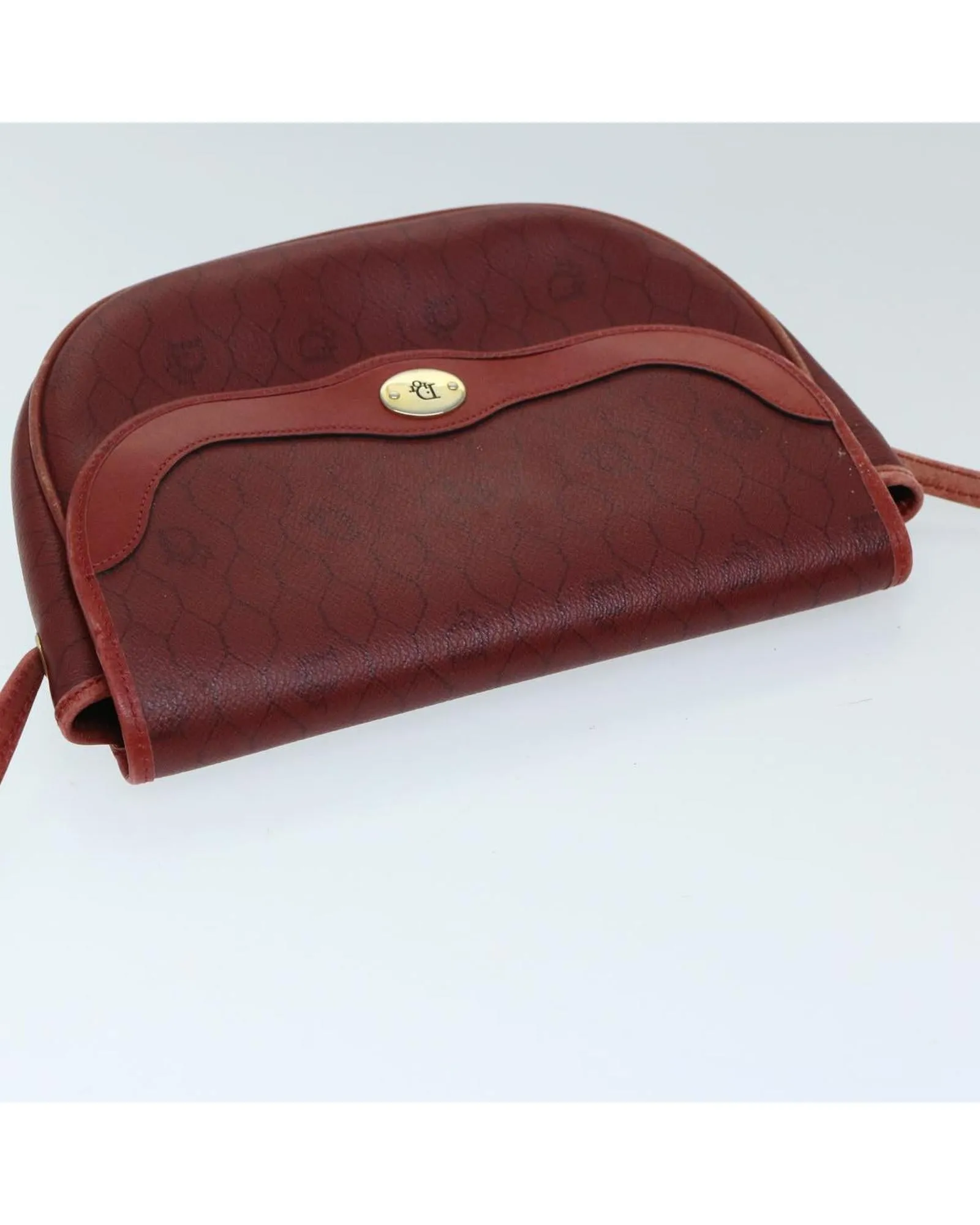 Honeycomb Canvas Red Shoulder Bag by Christian Dior