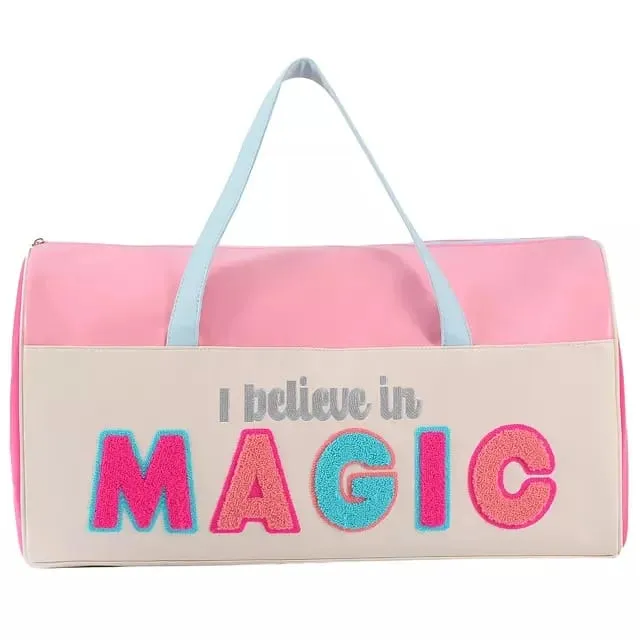 I Believe in Magic Duffle Bag- Perfect Travel Weekender or Gym Bag for Women