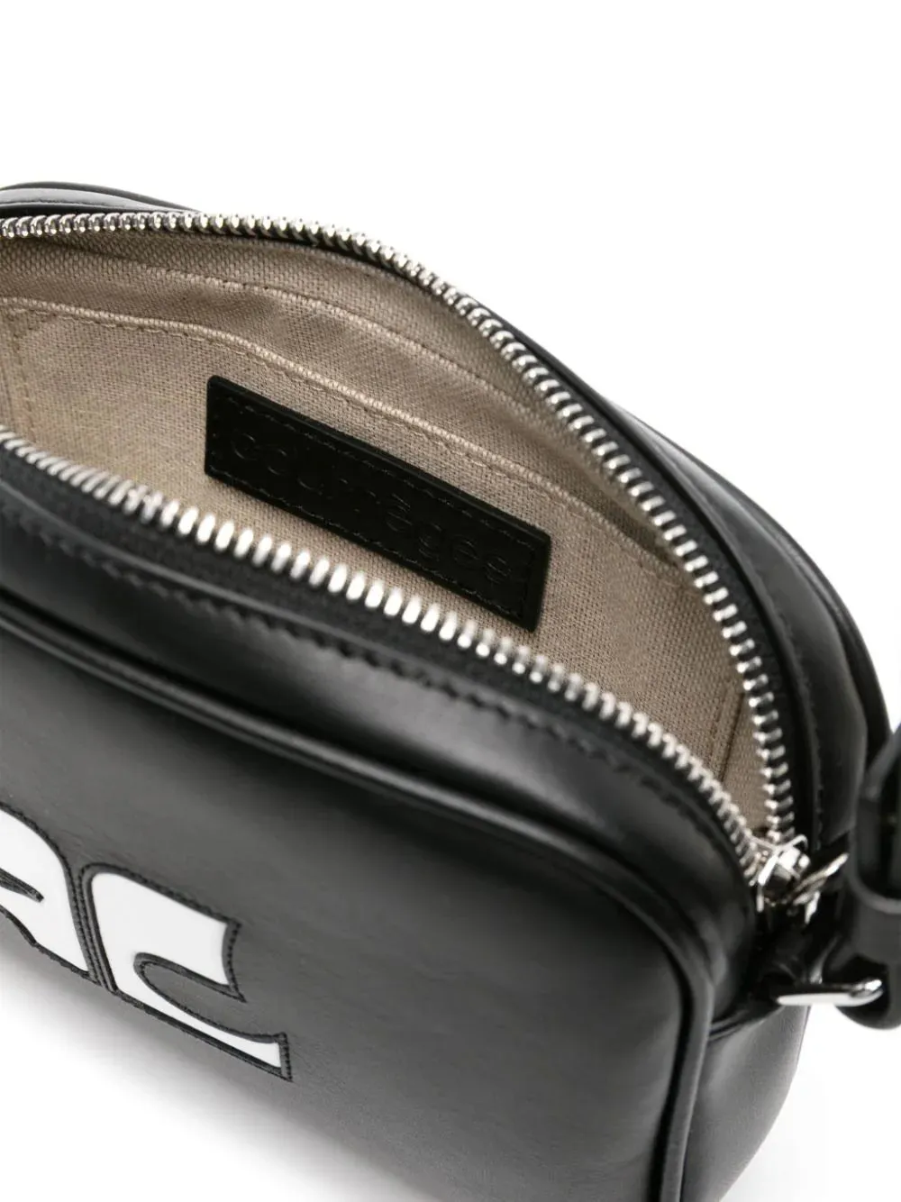 Logo-Appliqué Leather Shoulder Bag