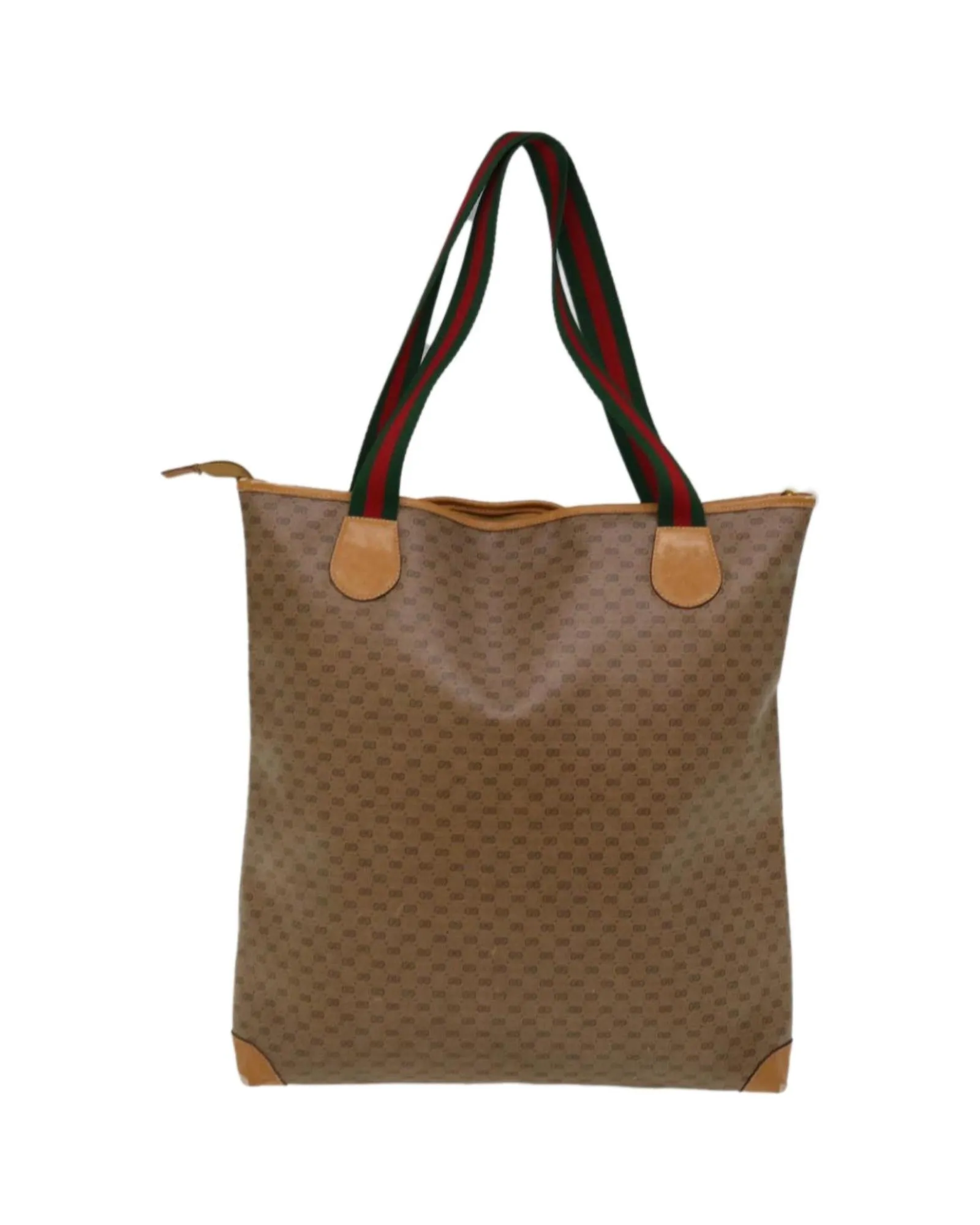 Micro GG Supreme Web Tote Bag with Sherry Line Detail