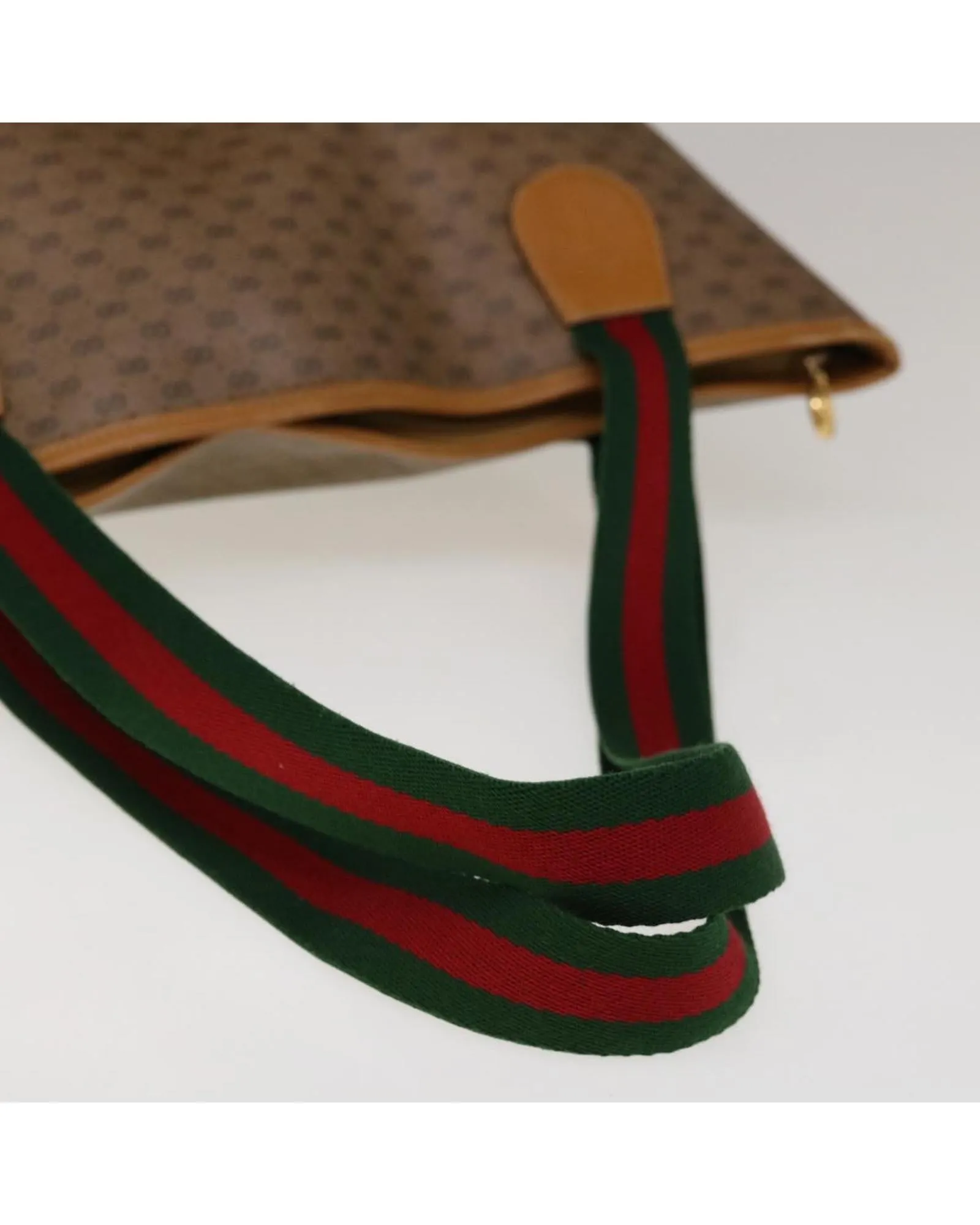 Micro GG Supreme Web Tote Bag with Sherry Line Detail