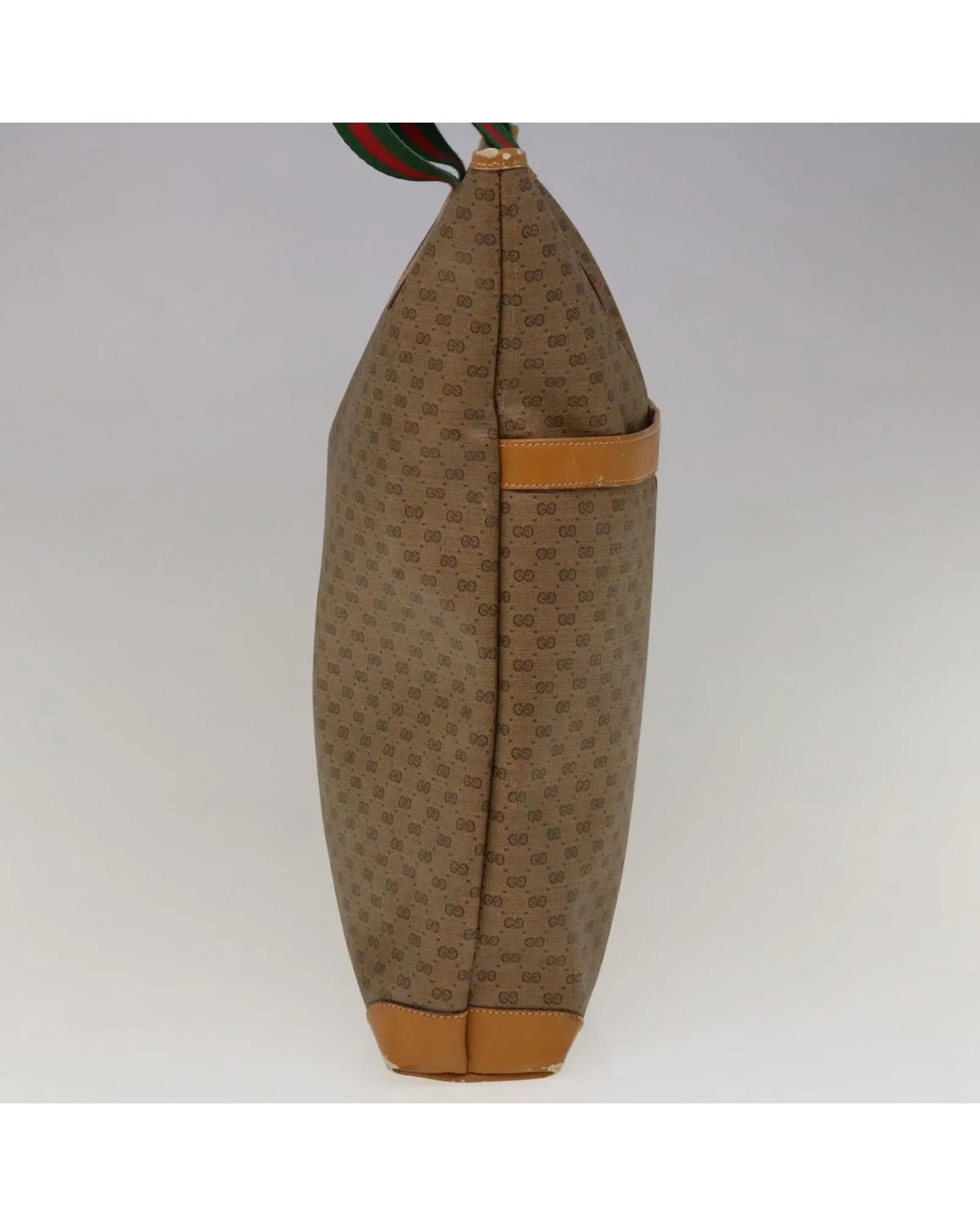 Micro GG Supreme Web Tote Bag with Sherry Line Detail