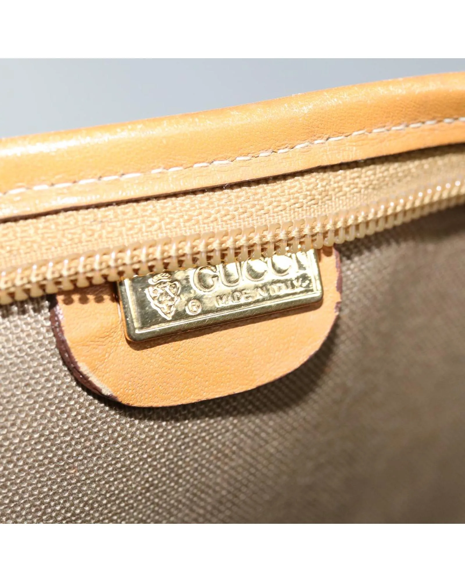 Micro GG Supreme Web Tote Bag with Sherry Line Detail