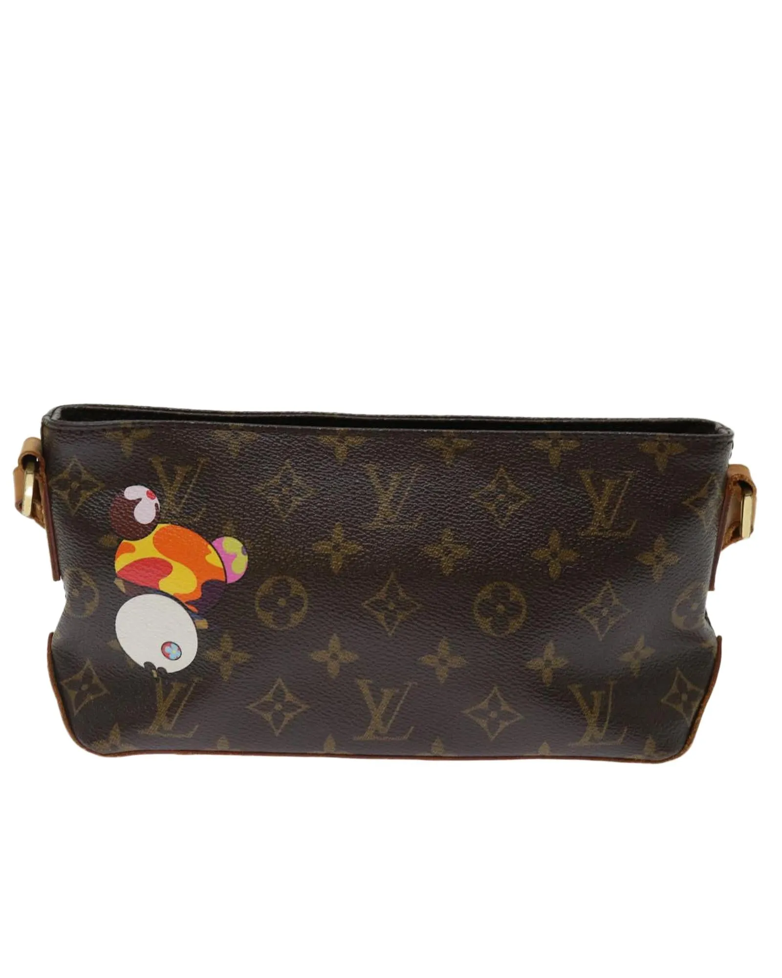 Monogram Canvas Shoulder Bag with Panda Trotteur Design