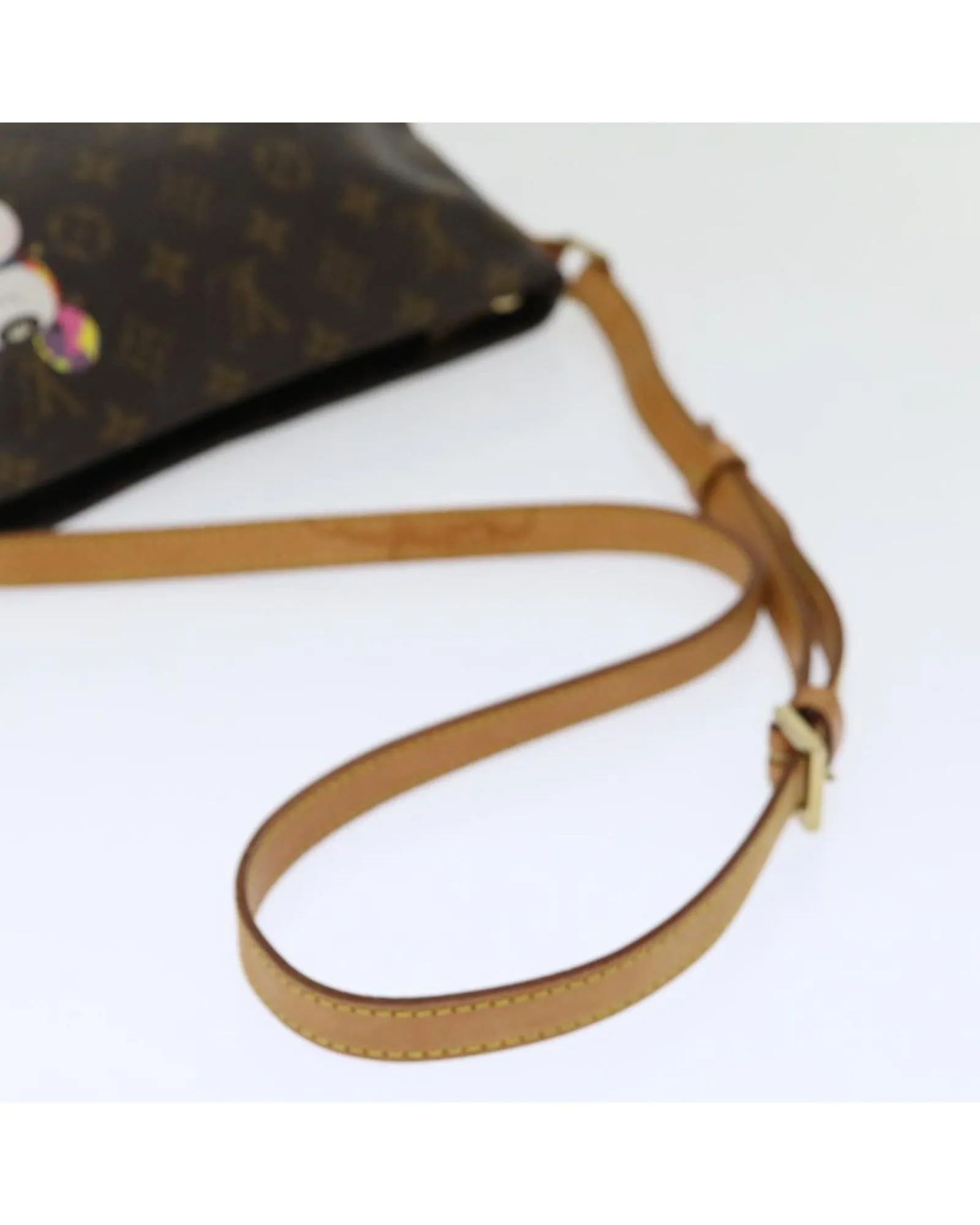 Monogram Canvas Shoulder Bag with Panda Trotteur Design