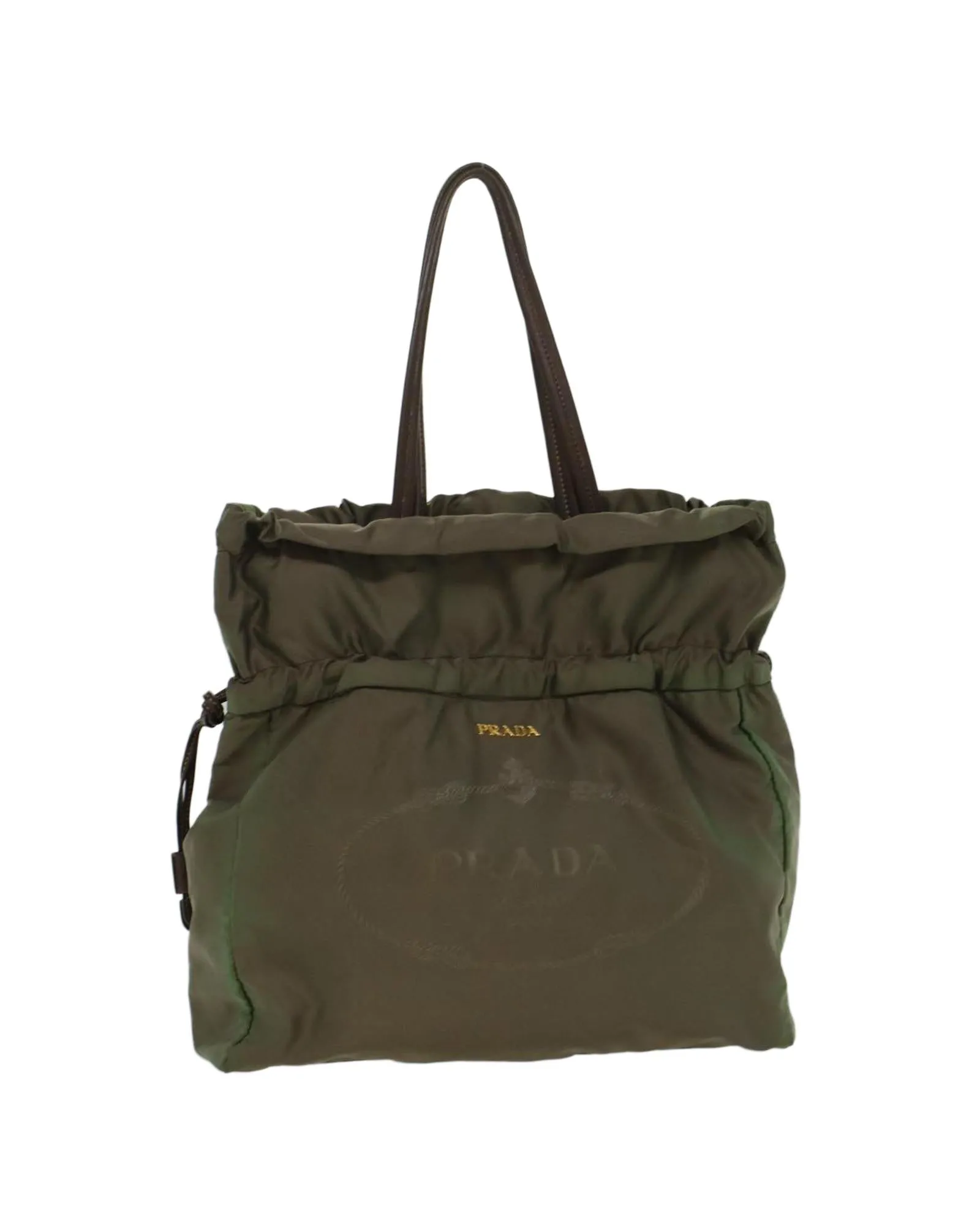 Nylon Khaki Tote Bag