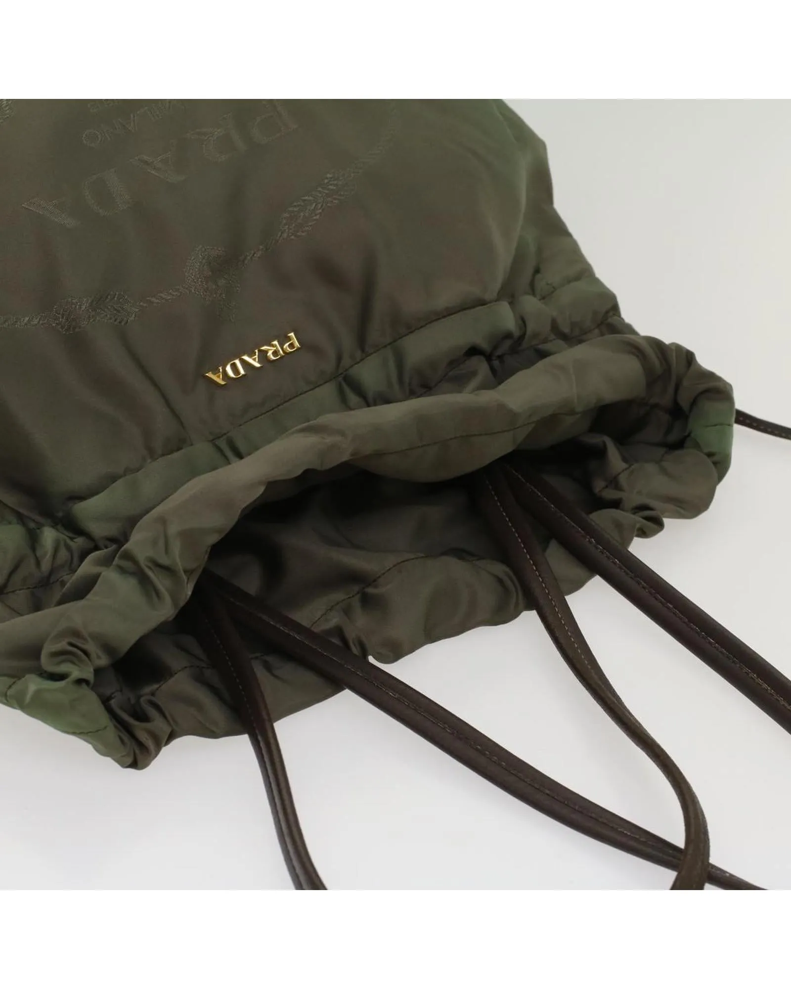 Nylon Khaki Tote Bag
