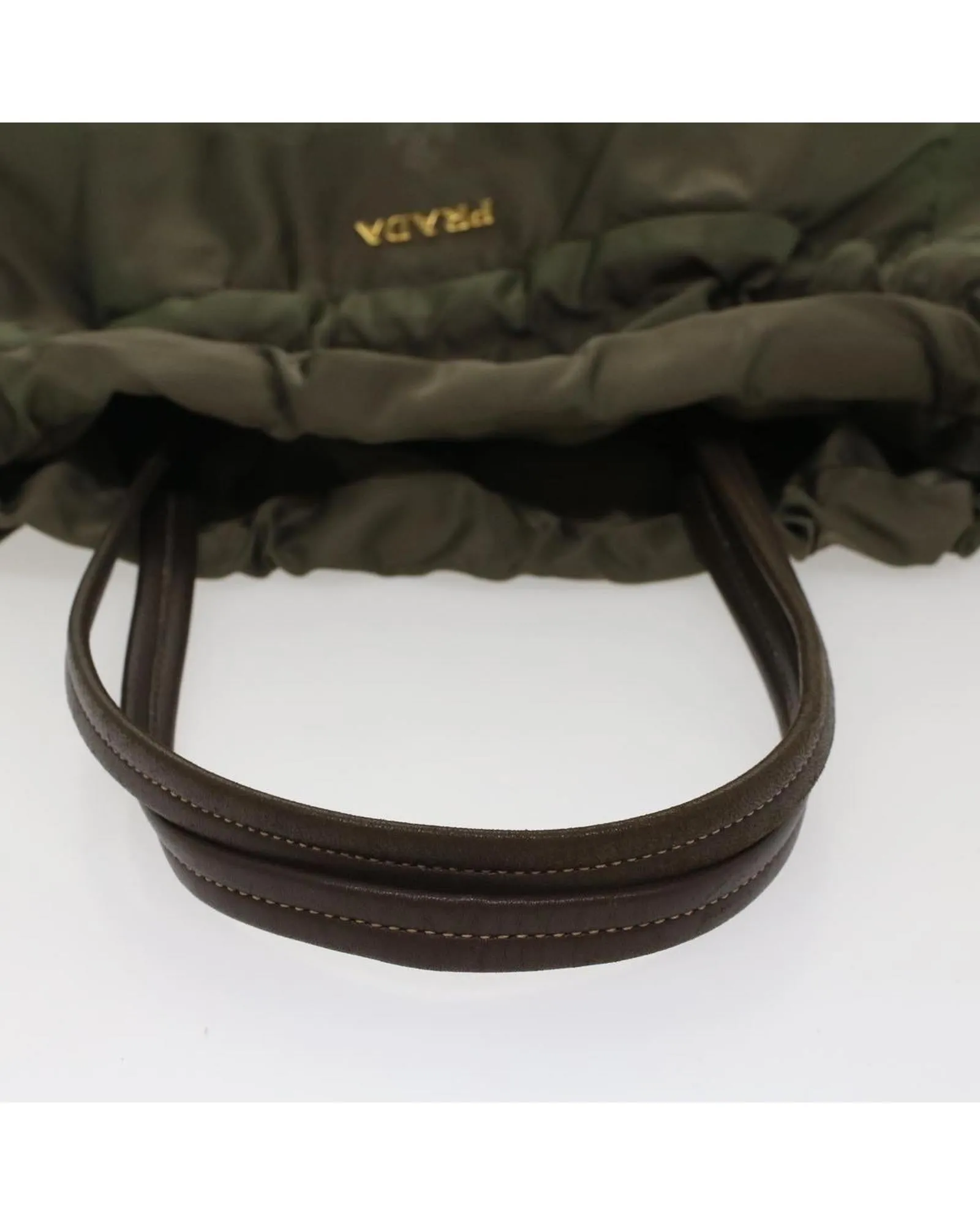 Nylon Khaki Tote Bag