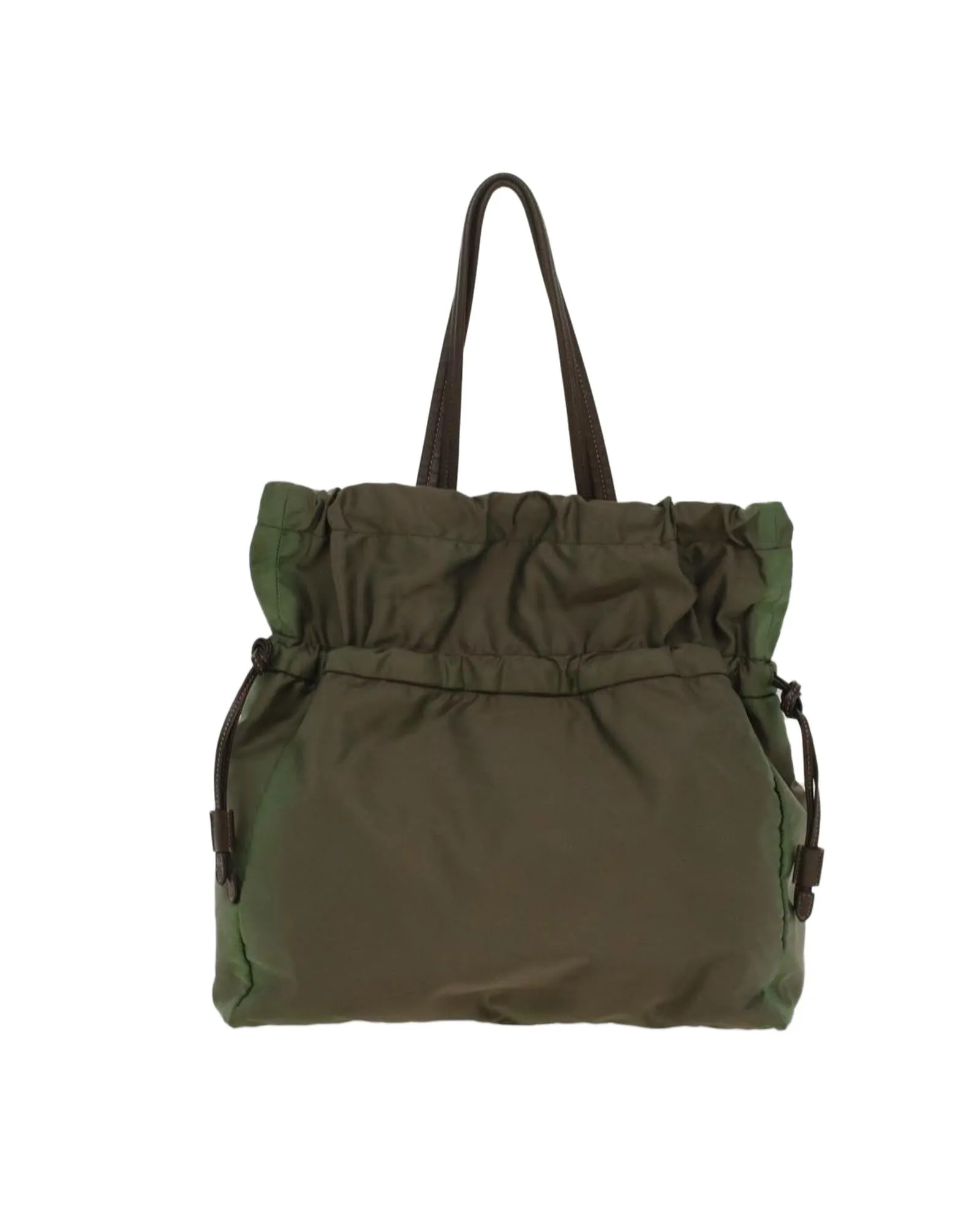 Nylon Khaki Tote Bag