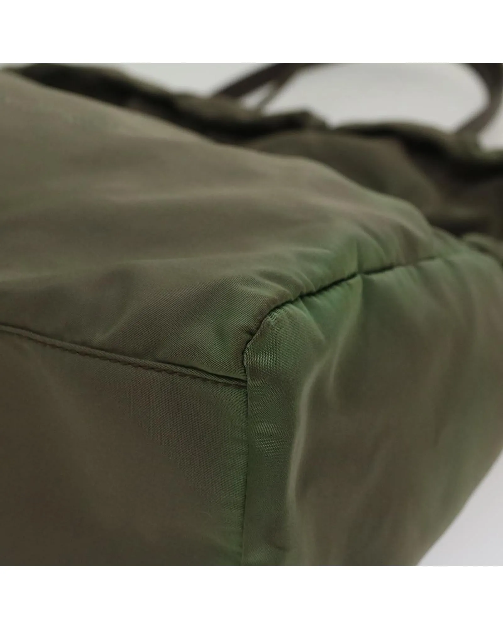 Nylon Khaki Tote Bag