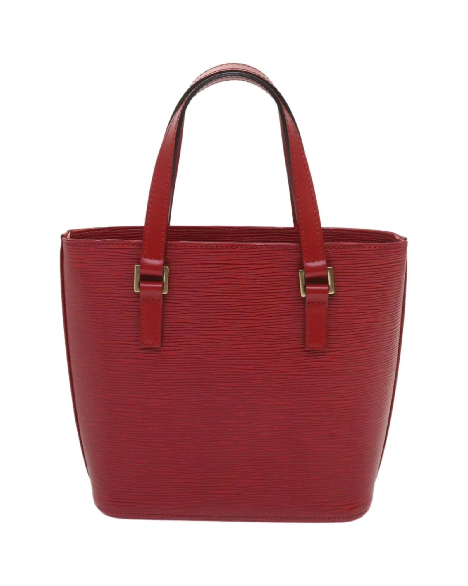 Red Epi Leather Tote Bag with Two-Way Style and Authenticity