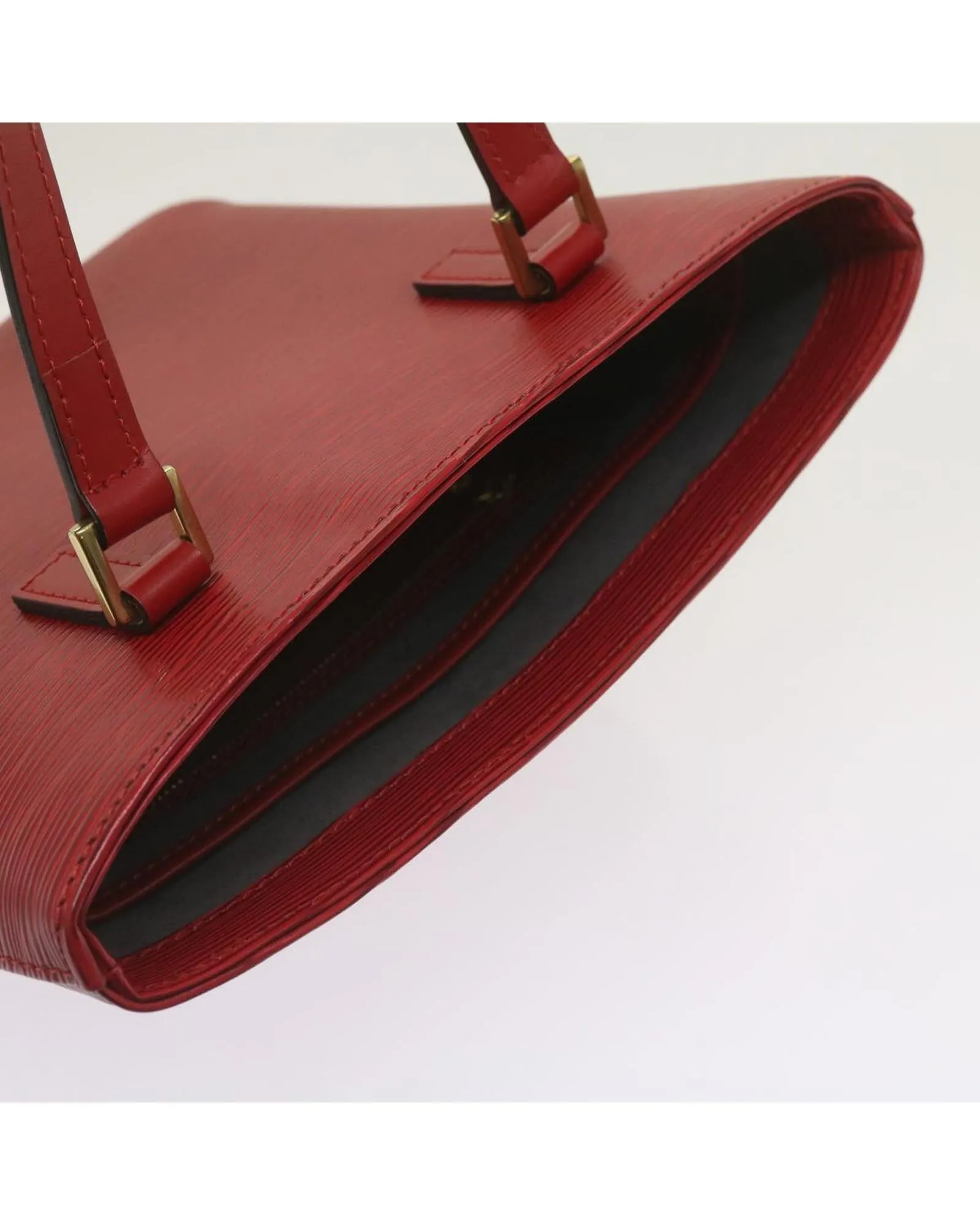 Red Epi Leather Tote Bag with Two-Way Style and Authenticity