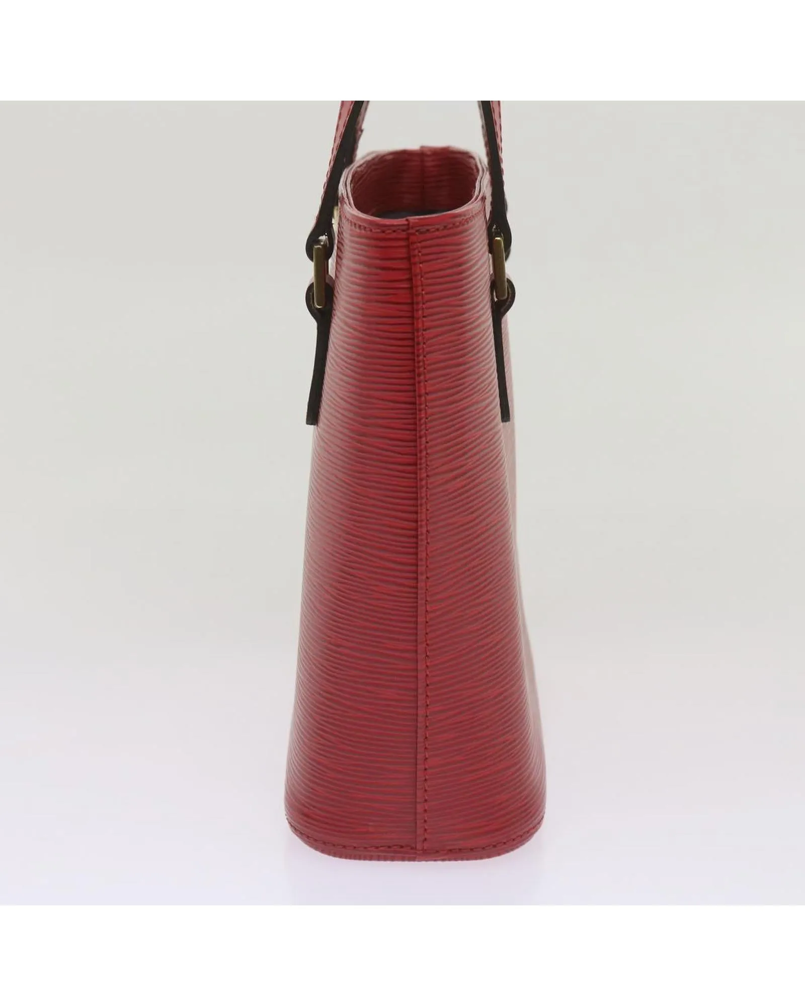 Red Epi Leather Tote Bag with Two-Way Style and Authenticity
