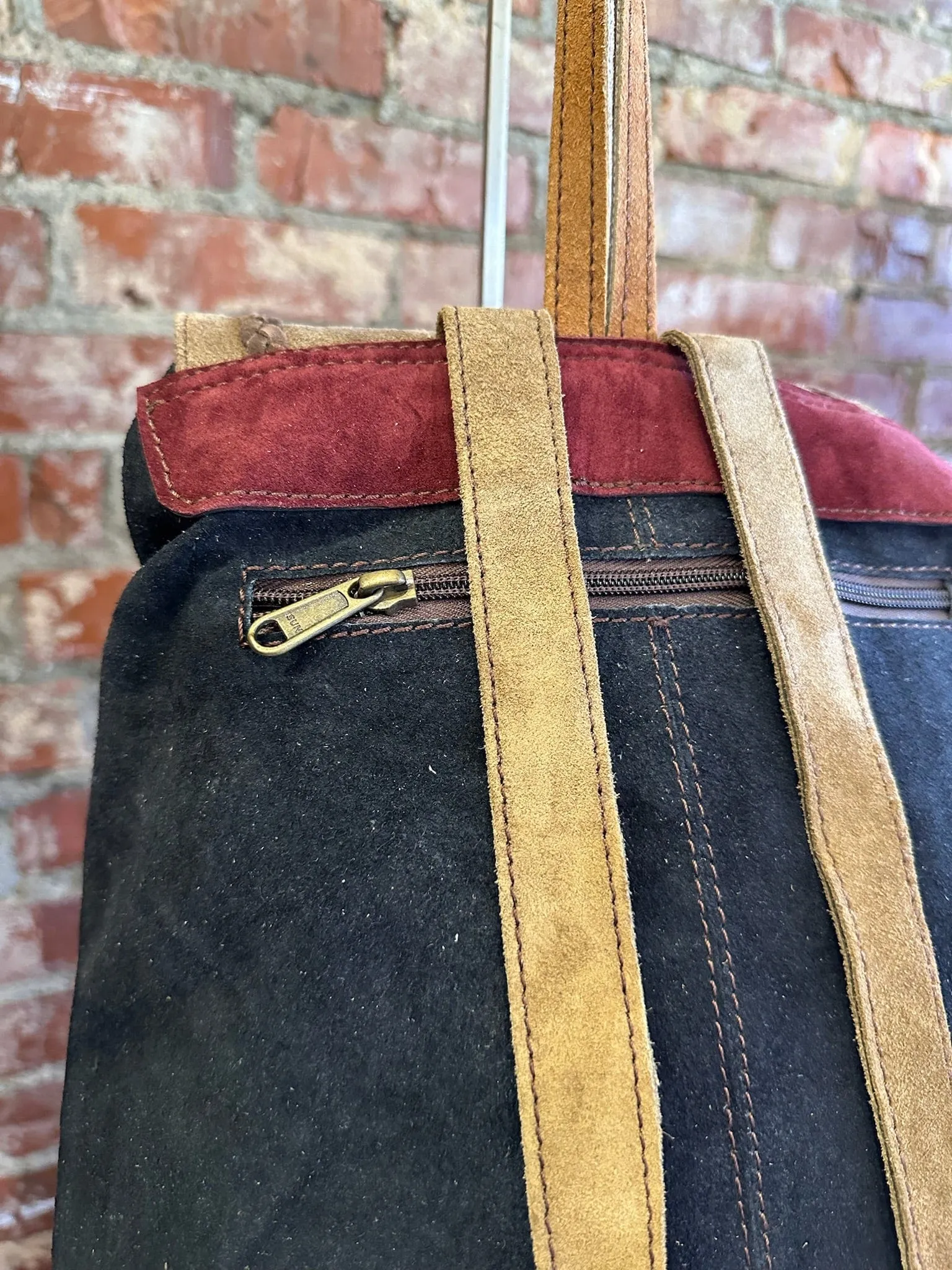 Sueded Leather Fringe Backpack