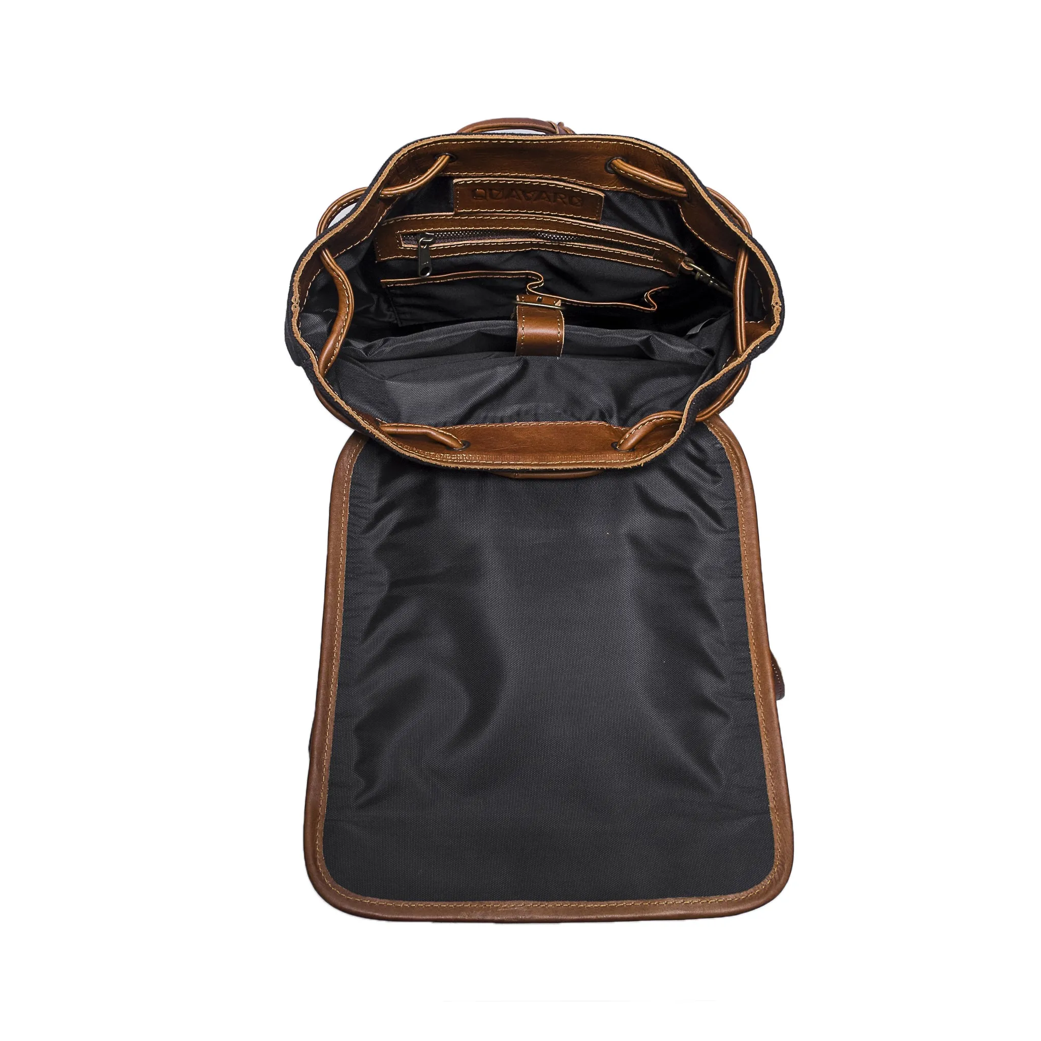 Tomcat | Black | Cotton Canvas | Brown Leather