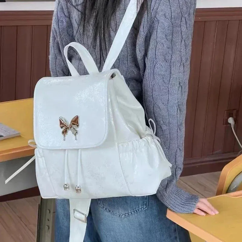UAKISS  - Fashion Chic All Match Women Backpack Sweet Backpack Casual Trendy Schoolbags Y2k Aesthetic Korean Simple Backpacks for Students