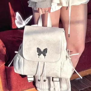 UAKISS  - Fashion Chic All Match Women Backpack Sweet Backpack Casual Trendy Schoolbags Y2k Aesthetic Korean Simple Backpacks for Students