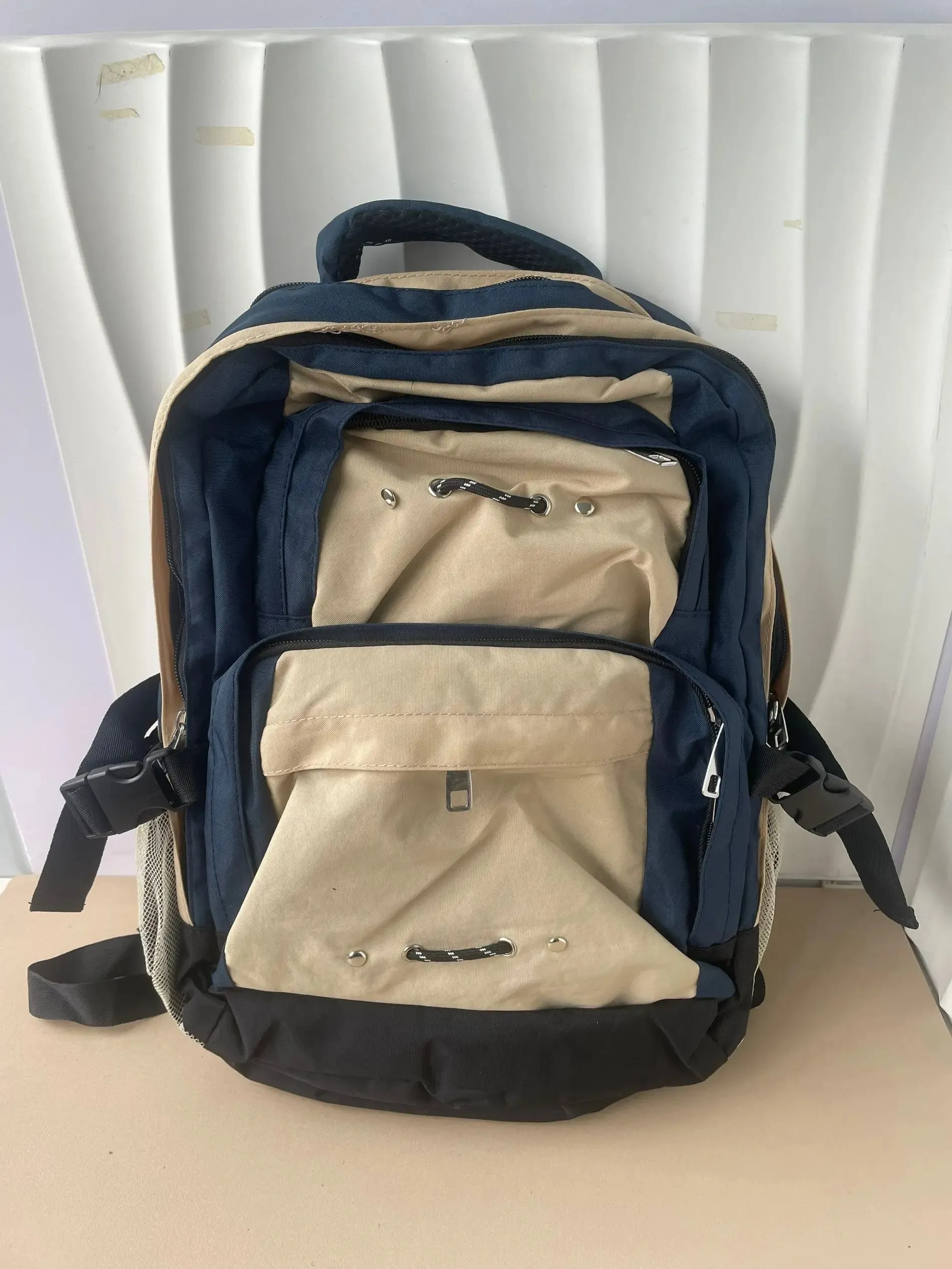 Uakiss New Student Preppy Style Large Capacity Handbags Travel Daily All-match Single-Shoulder Bag Panelled American Motion Backpacks