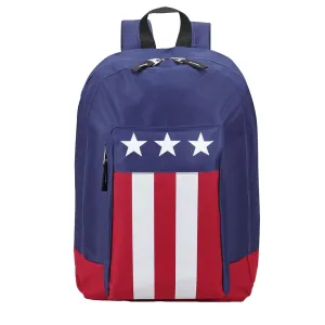 USA Flag Patriotic Backpack Book Bag School Travel Carry-On Adjustable Straps