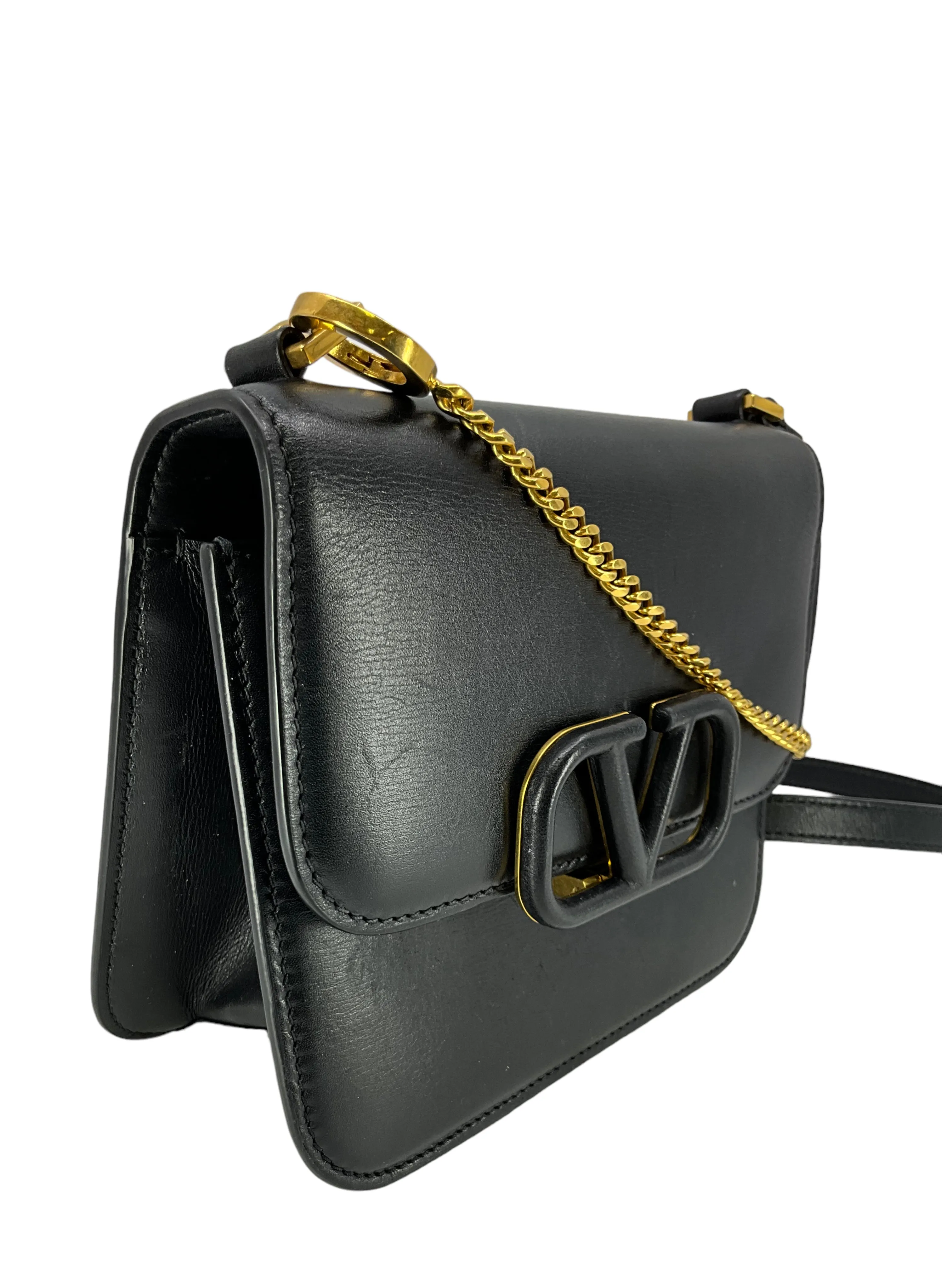 VALENTINO Calfskin Leather VSLING Small Shoulder Bag