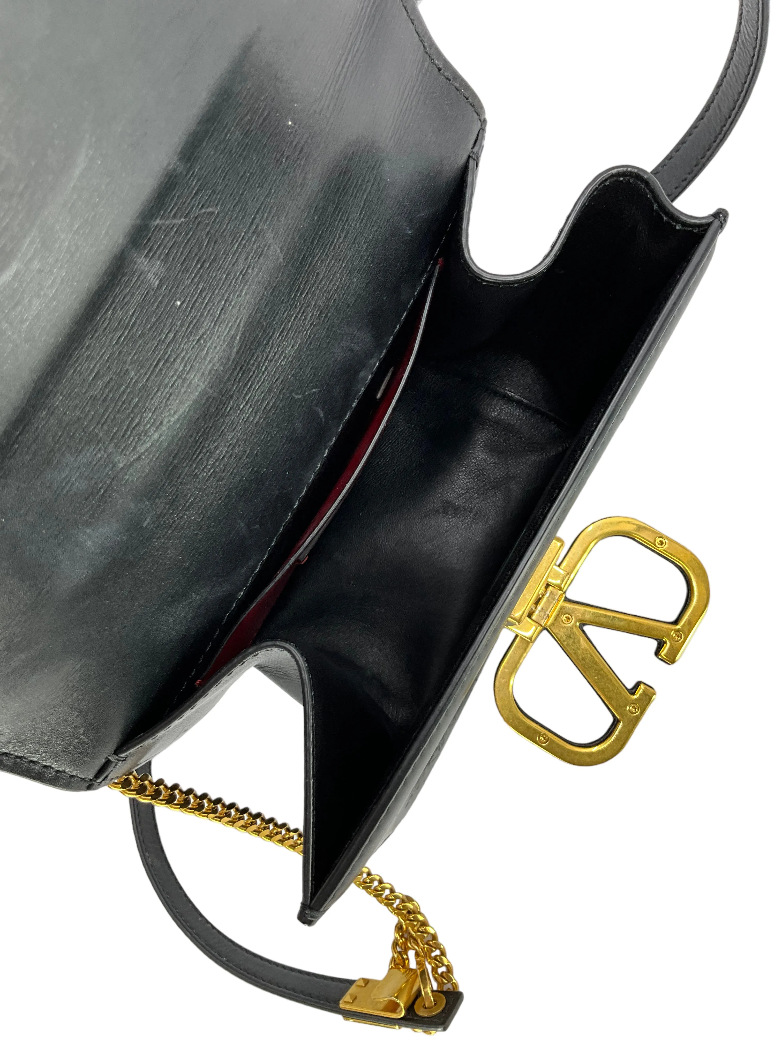 VALENTINO Calfskin Leather VSLING Small Shoulder Bag