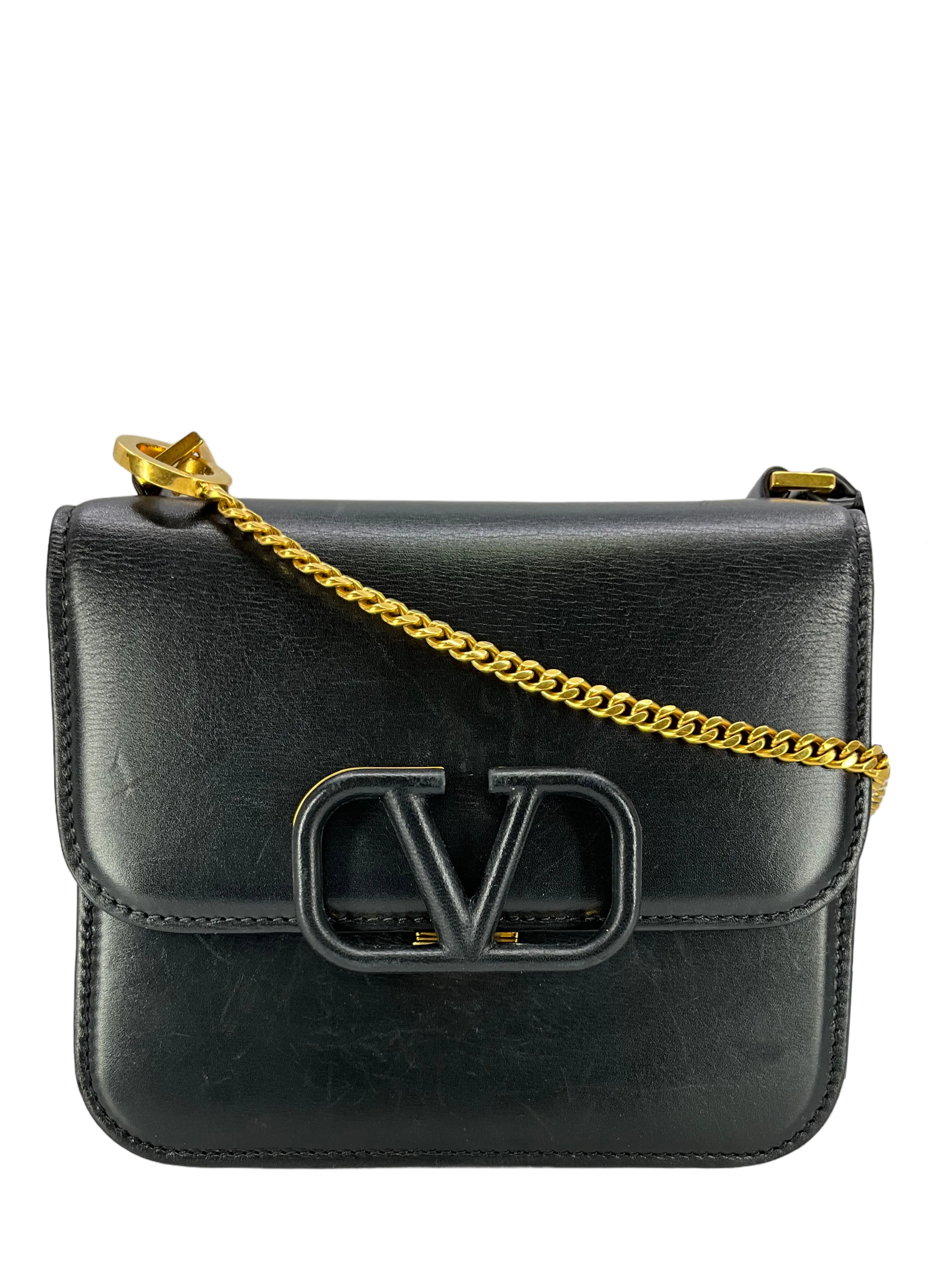 VALENTINO Calfskin Leather VSLING Small Shoulder Bag