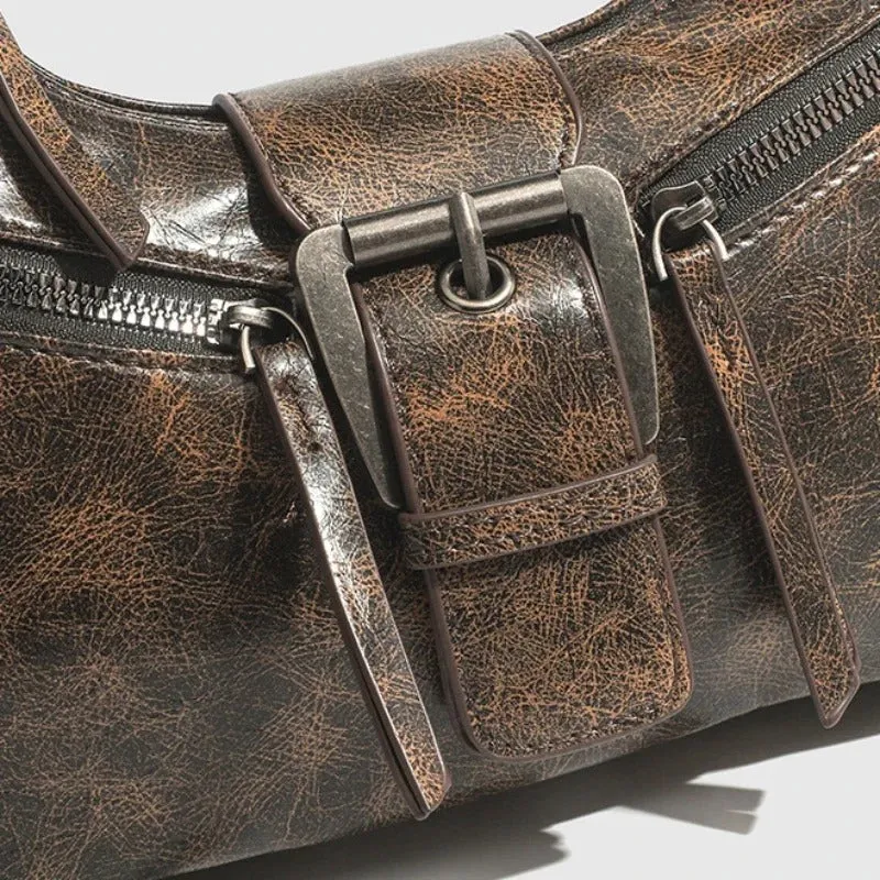Vintage Flair Belt-style Design Shoulder Bags for Women