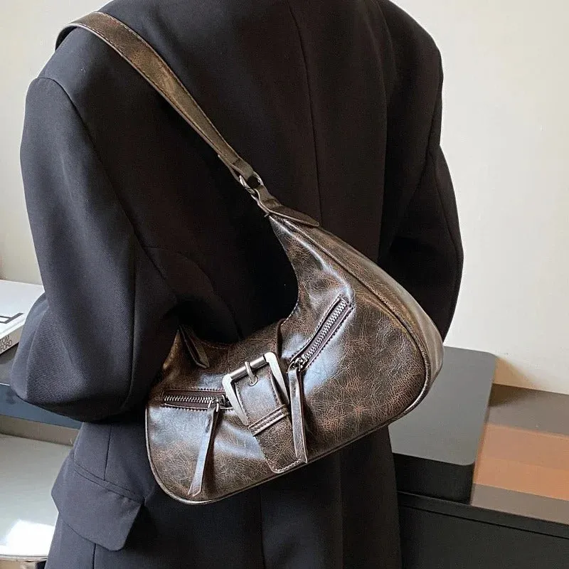 Vintage Flair Belt-style Design Shoulder Bags for Women