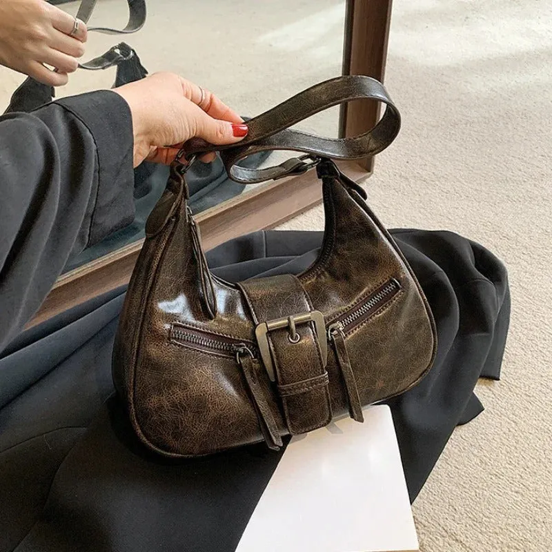Vintage Flair Belt-style Design Shoulder Bags for Women