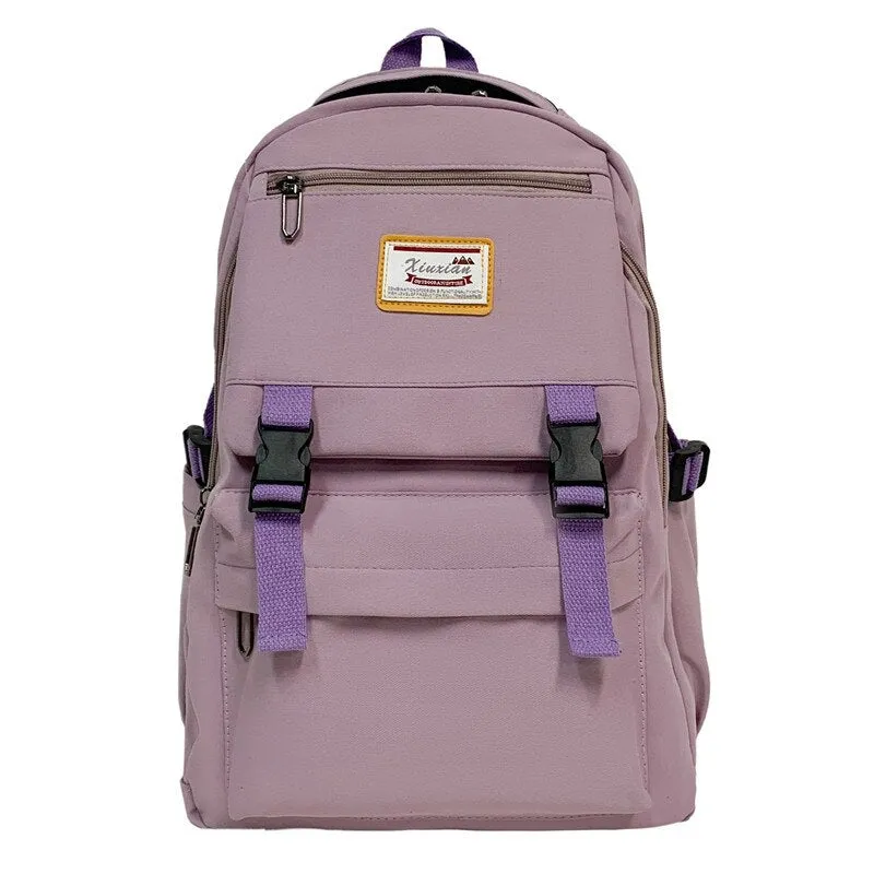Wenkouban Candy Colors Large Capacity High Quality Backpack Nylon Backpacks For School Teenagers Girls  Laptop Work School Laptop Mochilas