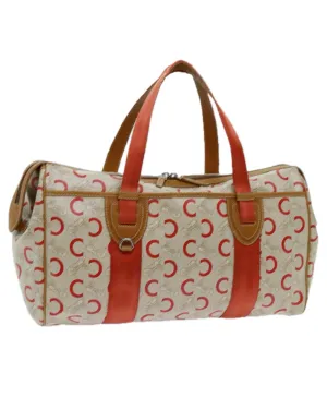 White Macadam Canvas Boston Bag with Accessories and Rank CD