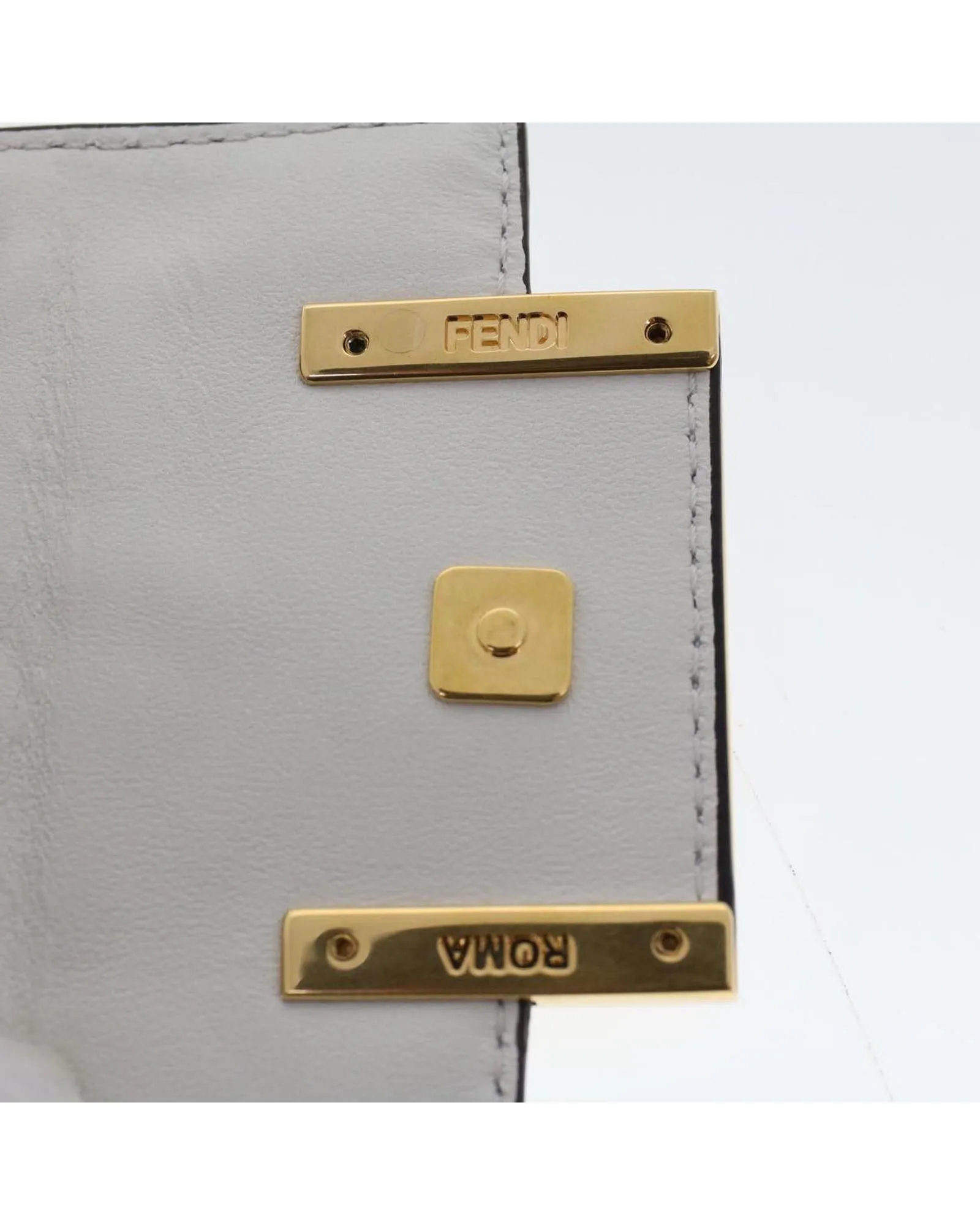 White Zucca Canvas Chain Shoulder Bag