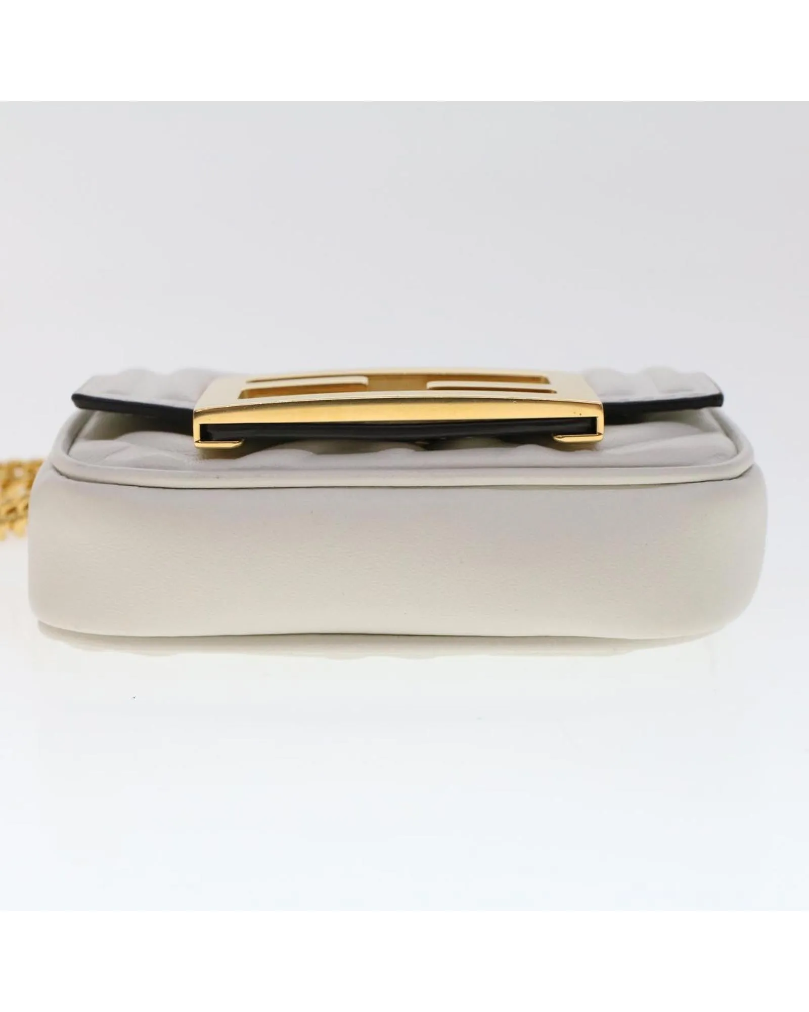 White Zucca Canvas Chain Shoulder Bag